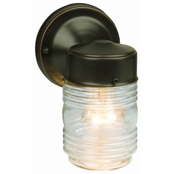 Design House 505198 Jelly Jar 1 Light Wall Light, Oil Rubbed Bronze