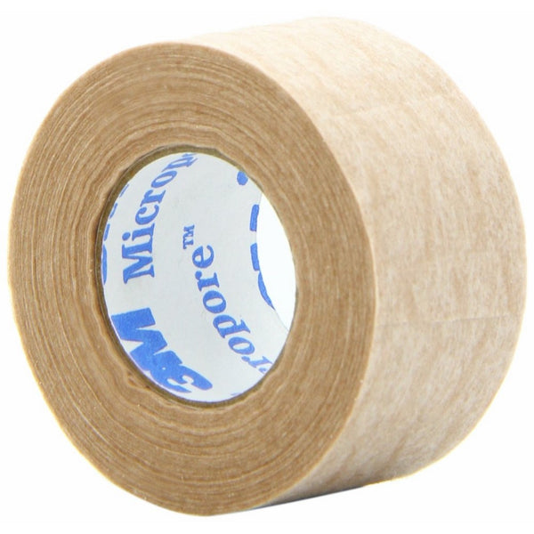 3M Micropore 1" x 10 yd. Tan Surgical Tape - Box of 12