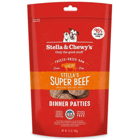 Stella & Chewy's Freeze-Dried Raw Stella's Super Beef Dinner Patties Grain-Free Dog Food, 5.5 oz bag
