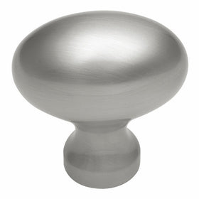 Hickory Hardware P9175-15 1-1/4-Inch Solid Brass Ovals Knob, Satin Nickel