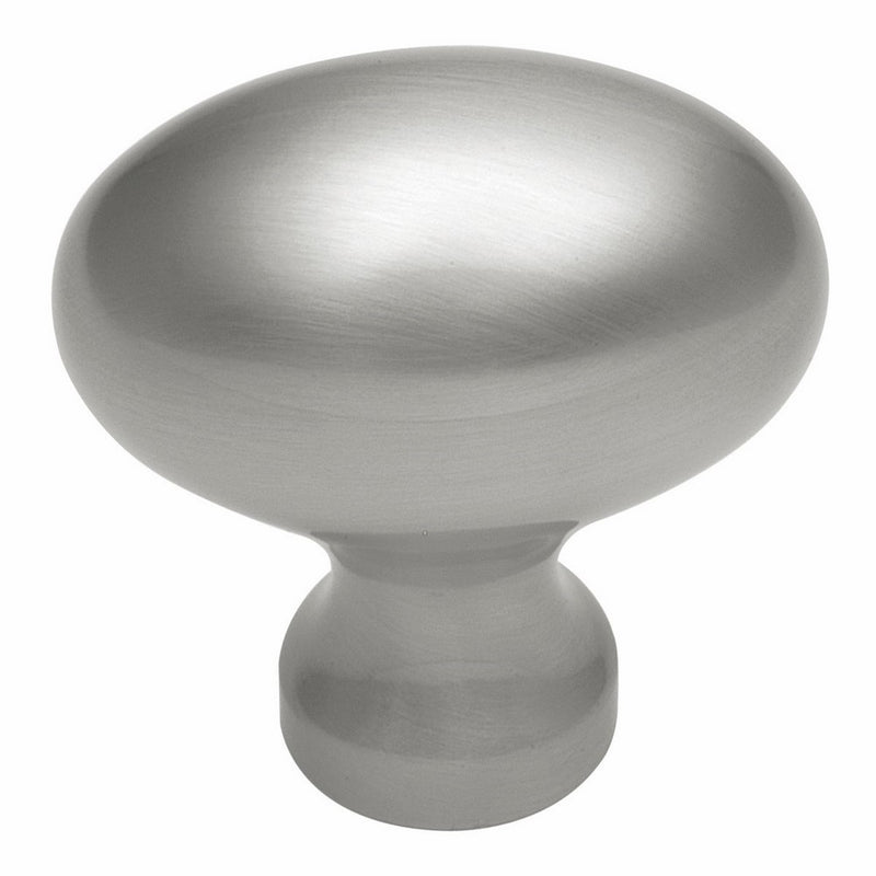 Hickory Hardware P9175-15 1-1/4-Inch Solid Brass Ovals Knob, Satin Nickel