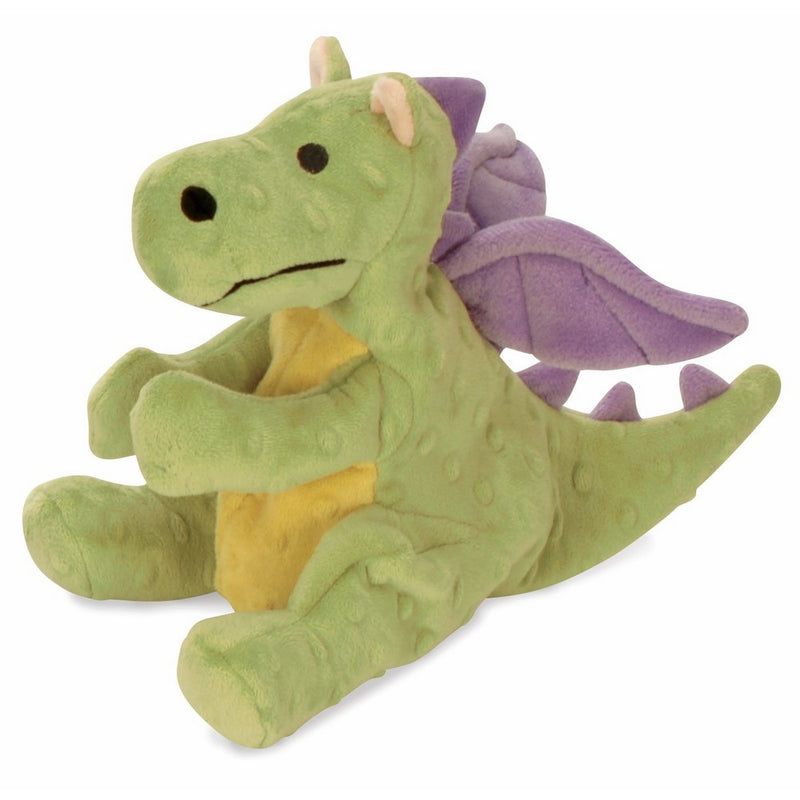 goDog Dragon With Chew Guard Technology Tough Plush Dog Toy, Lime, Large