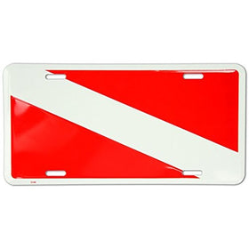 HangTime Scuba Divers Flag Novelty License Plate