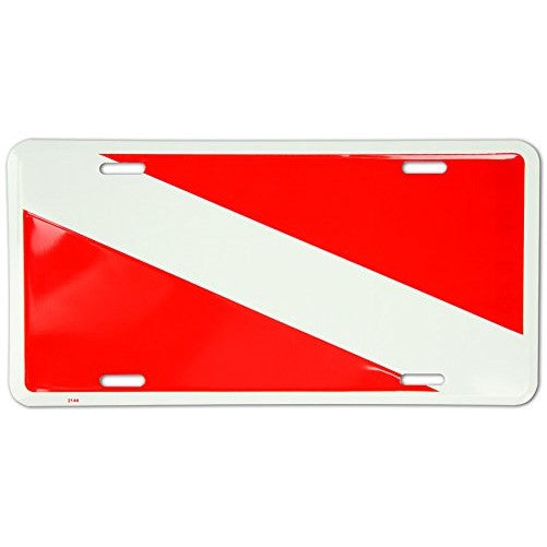 HangTime Scuba Divers Flag Novelty License Plate