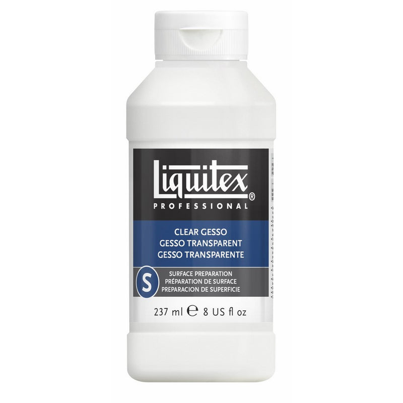 Reeves Liquitex 7608 Professional Clear Gesso Surface Prep Medium, 8-oz