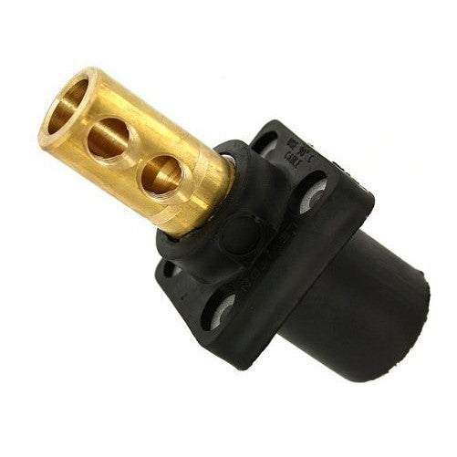 Leviton 16R21-E 16-Series Taper Nose, 90-Degree, Male Panel Receptacle, Cam-Type Connector, Black (Old Model)