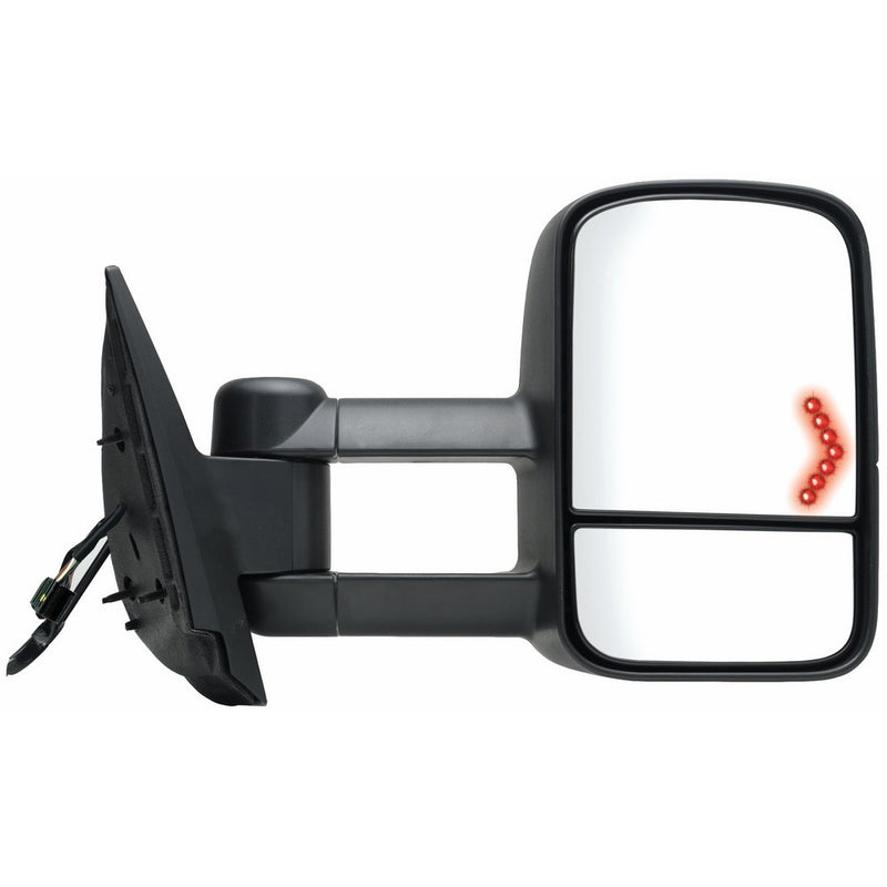Fit System 62093G Chevrolet/GMC/Cadillac Passenger Side Replacement Towing Mirror with Dual Glass and Turn Signal