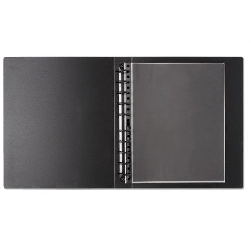 Prat Premium Multi-Ring Binder, Deluxe PP Foam Cover with 10 Sheet Protectors, 24 X 18 inches, Black (HBPR-24)