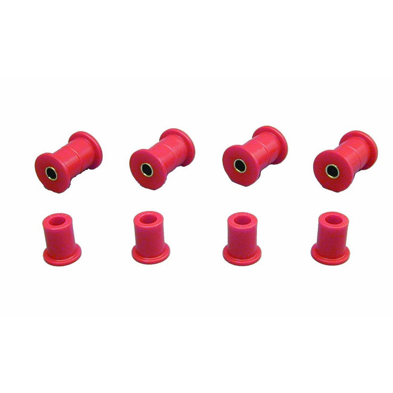 Prothane 18-1006 Red Rear Spring Eye and Shackle Bushing Kit