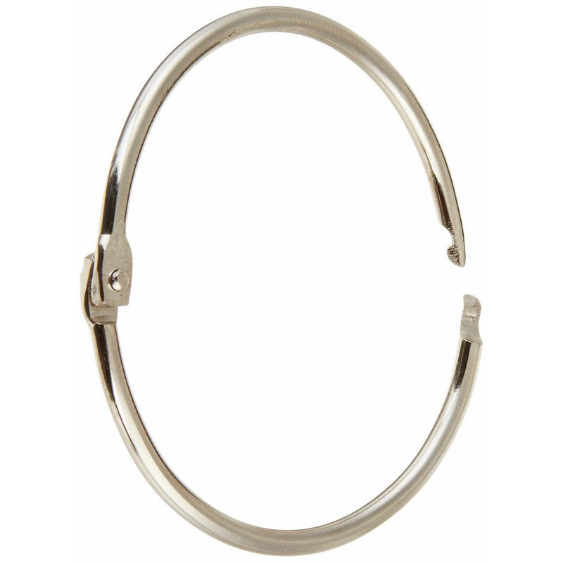 School Smart Nickel Plated Loose Leaf Ring, 2" Diameter (Pack of 50)