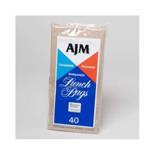 Brown Paper Lunch Bag Recyclable Biodegradable (PACK OF 40)