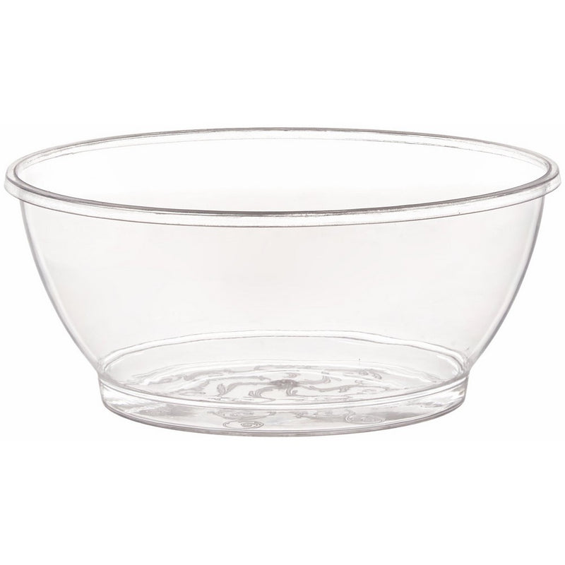 Fineline Settings 20-Piece Savvi Serve Plastic Bowl, 6-Ounce, Clear
