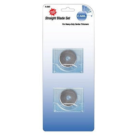 Bidex Replacement Straight Blades for Heavy-Duty Rotary Trimmers, Two per Pack