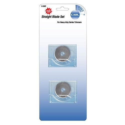 Bidex Replacement Straight Blades for Heavy-Duty Rotary Trimmers, Two per Pack
