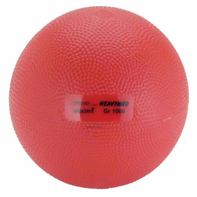 Gymnic Heavymed 1 Medicine Ball, Red (12 cm, 1 kg/2.2 lbs)