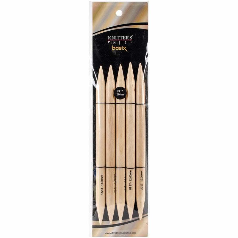 Knitter's Pride Basix Double Pointed 8-inch (20cm) Knitting Needles; Size US 17 (12.0mm) 400104