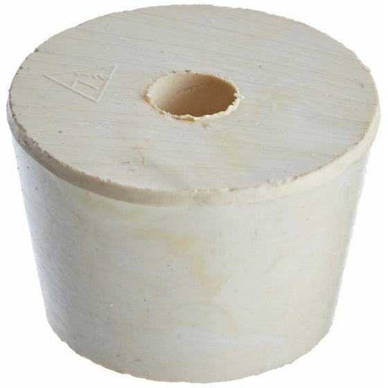 Rubber Stopper- Size 7.5- Drilled