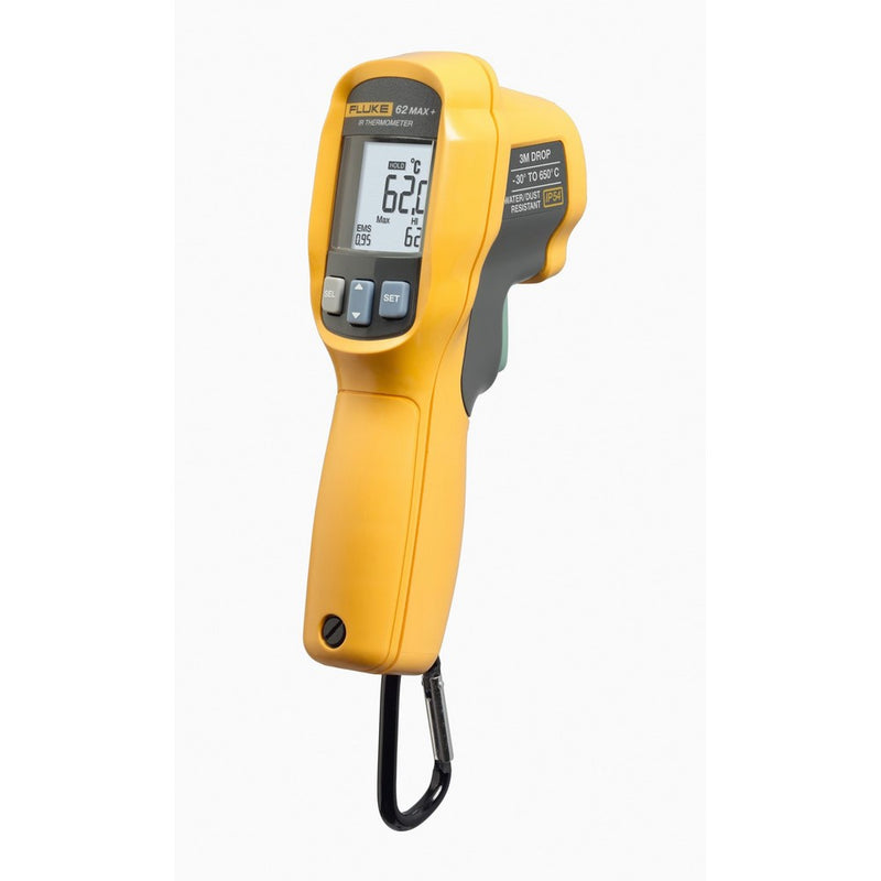 Fluke 62 MAX Plus IR Thermometer, Non Contact, -20 to 1202 Degree F Range