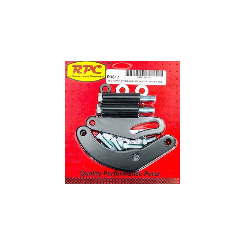 Racing Power Company R3817 Black Saginaw Power Steer Bracket