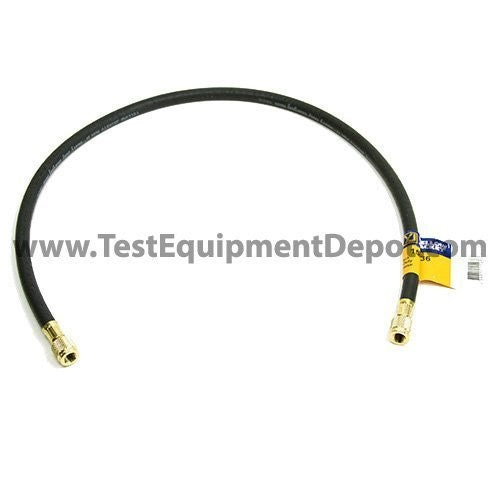 Yellow Jacket 15436 Plus II 1/4" Heavy Duty Charging Hose, HCS Straight x Straight, 36", Black