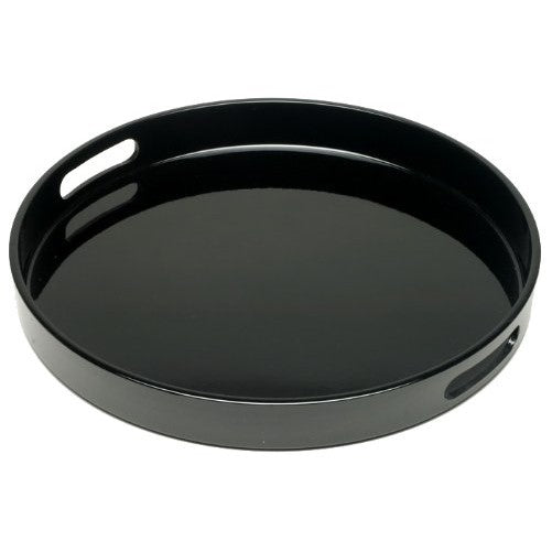 Kotobuki Black Lacquer Serving Tray, 13-1/2-Inch