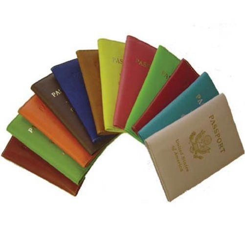 PINK LEATHER PASSPORT COVER HOLDER WALLET CASE TRAVEL NEW US EMBLEM GOLD GIFT !!