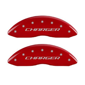 MGP Caliper Covers 12162SCHRRD Caliper Cover with Red Powder Coat Finish, (Set of 4)