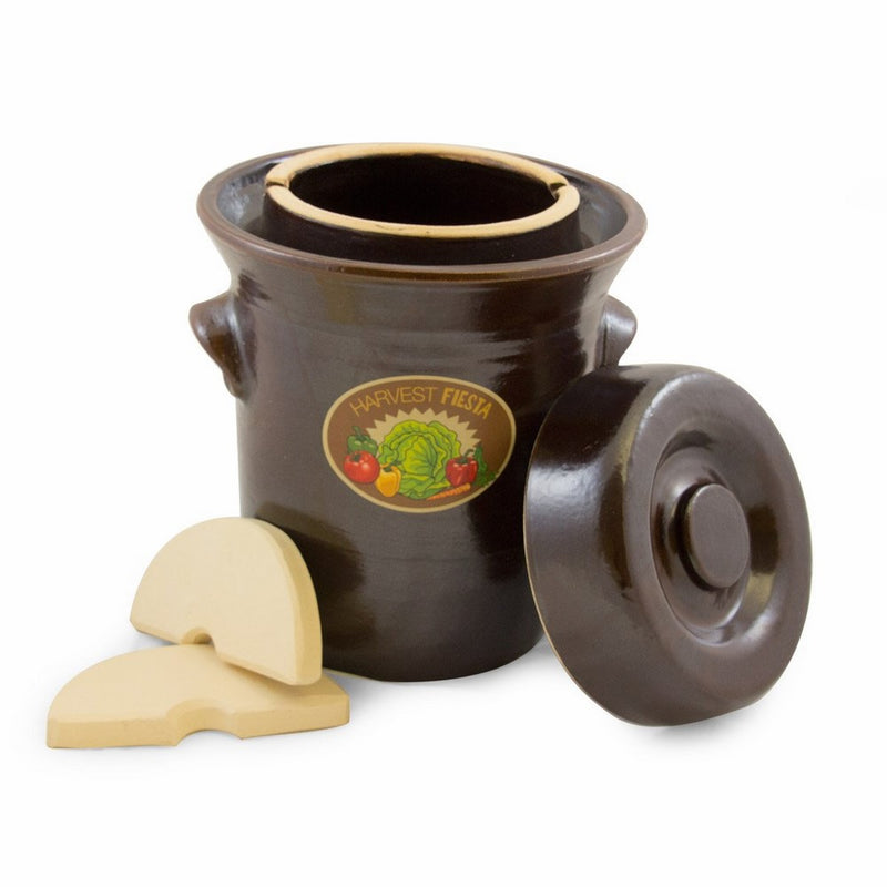 TSM Products 31040 Harvest Fiesta Fermentation Pot with Stone Weight, 5-Liter