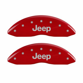 MGP Caliper Covers 42006SJPLRD Caliper Cover with Red Powder Coat Finish, (Set of 4)