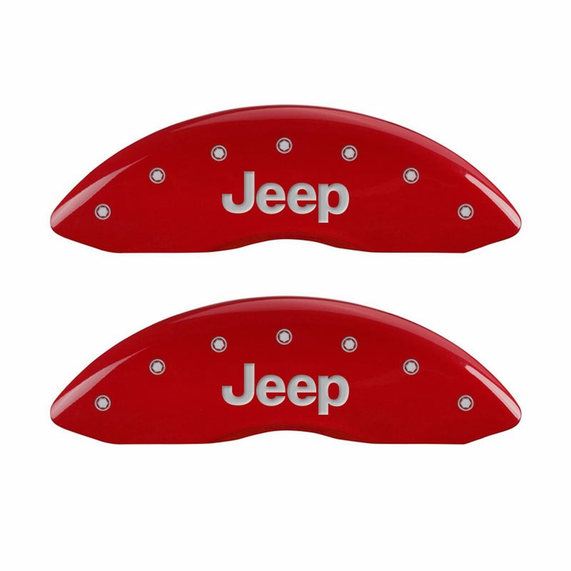 MGP Caliper Covers 42006SJPLRD Caliper Cover with Red Powder Coat Finish, (Set of 4)