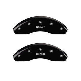 MGP Caliper Covers 39013SMGPBK 'MGP' Engraved Caliper Cover with Black Powder Coat Finish and Silver Characters, (Set of 4)