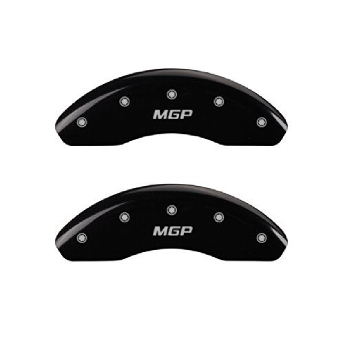 MGP Caliper Covers 39013SMGPBK 'MGP' Engraved Caliper Cover with Black Powder Coat Finish and Silver Characters, (Set of 4)