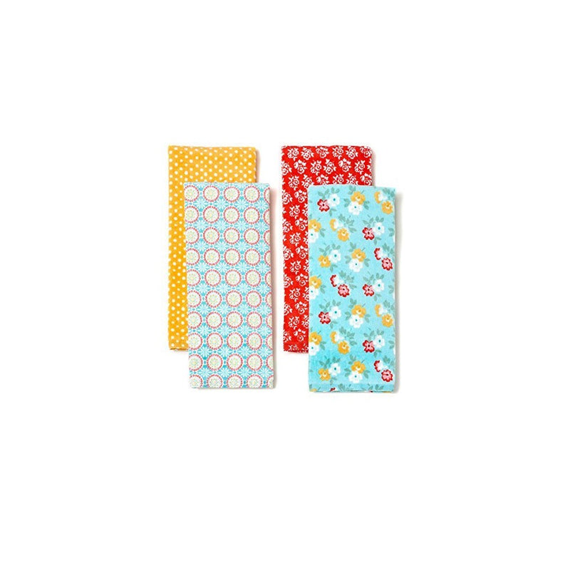 The Pioneer Woman Spring Floral Kitchen Towel Set, 4pk, Print