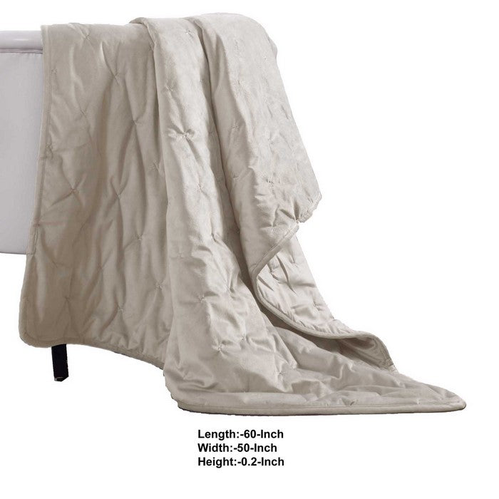 Ansouis Faux Velvet Throw with Cross Stitch Details The Urban Port, Gold