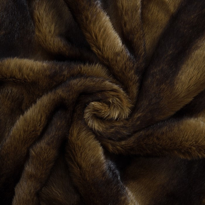 Eus Acrylic Fur Reverse Flannel Throw The Urban Port, Brown