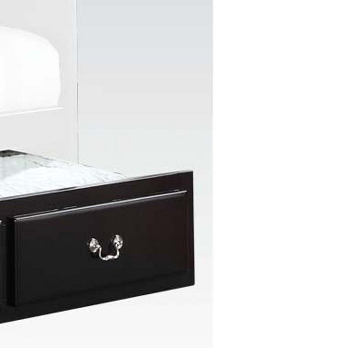 Wooden Twin Size Trundle Bed with Caster Wheels, Black