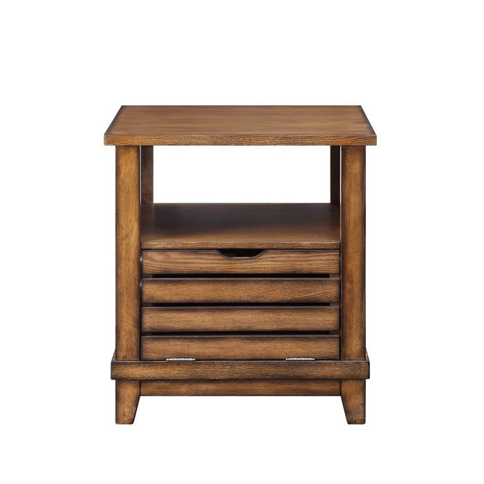 Open Top Contemporary Wooden Contemporary Style End Table, Brown