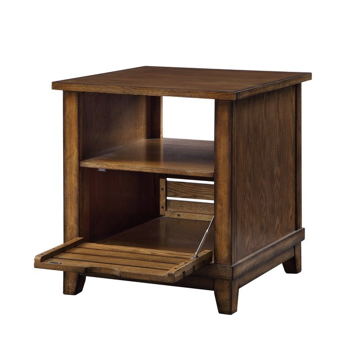 Open Top Contemporary Wooden Contemporary Style End Table, Brown