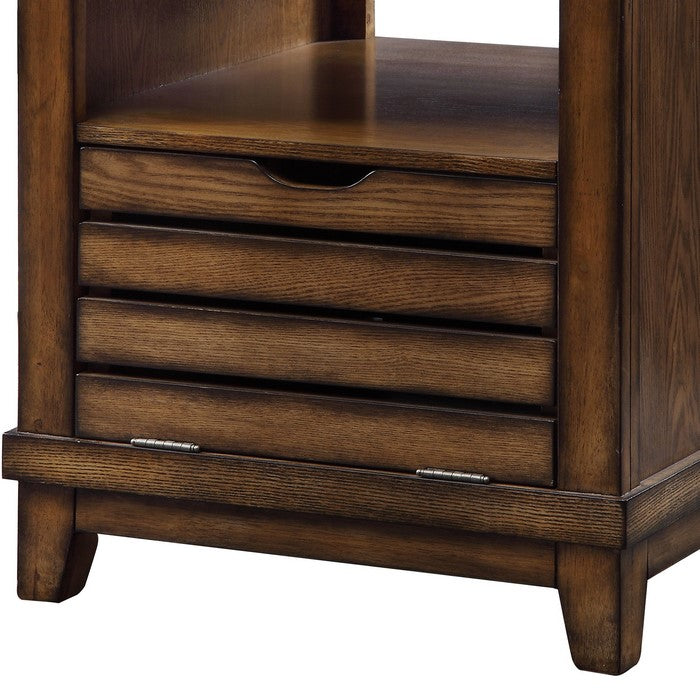 Open Top Contemporary Wooden Contemporary Style End Table, Brown
