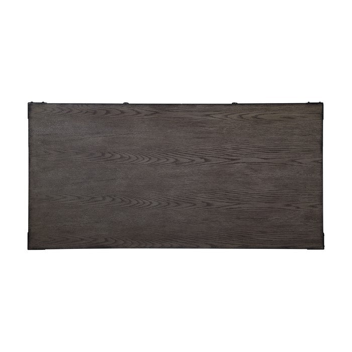 Transitional Style Wooden Coffee Table with Two Drawers, Gray