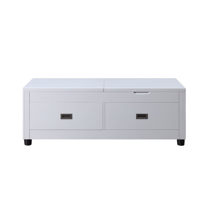 Coffee Table with Top Lift and Reversible Lid Tray, Light Gray