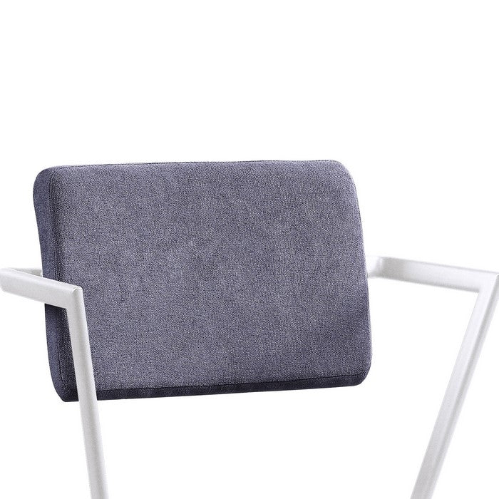 Industrial Style Metal Counter Height Chair, Set of 2, White and Gray