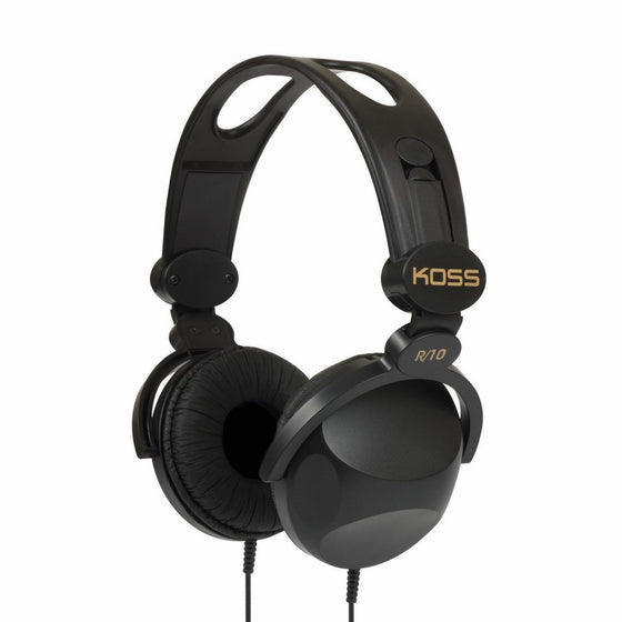 Koss R-10 On-Ear Headphones | Black | 8-foot cord | Lightweight