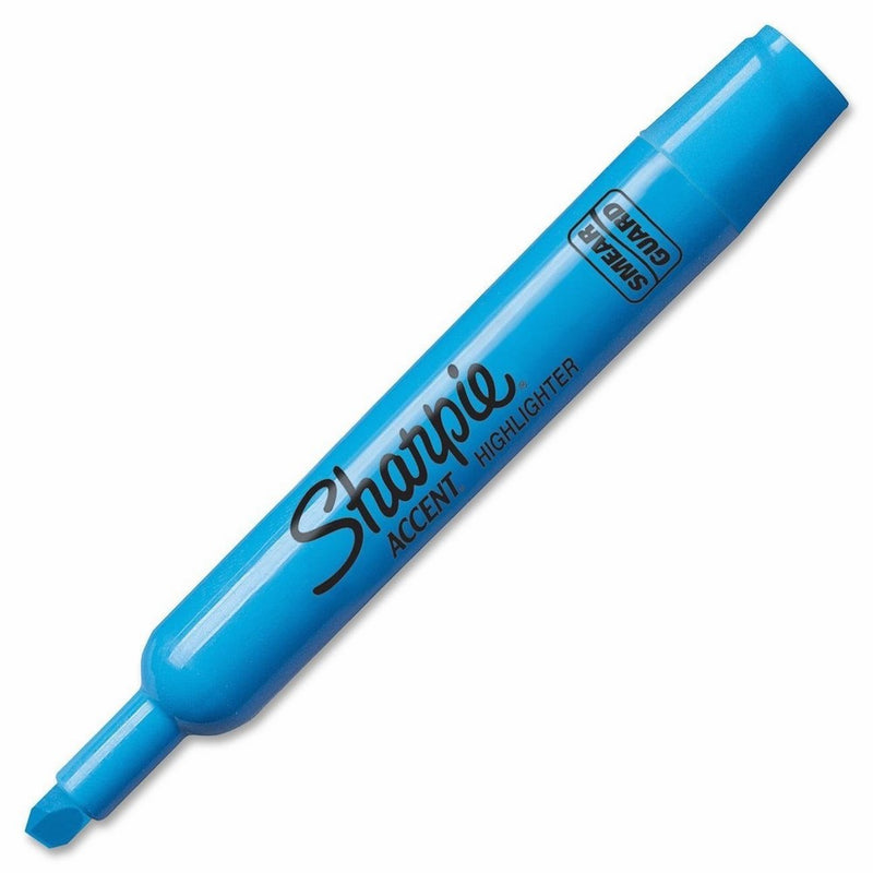 Sharpie 25010 Accent Tank-Style Highlighter, Fluorescent Blue, 12-Pack