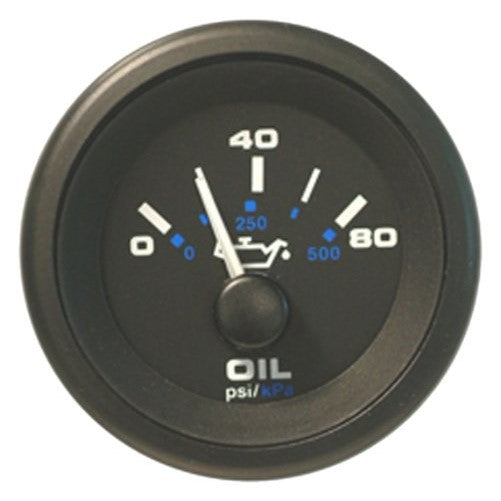 Sierra International 62720P Oil Pressure Gauge - Black Premier Pro 2"