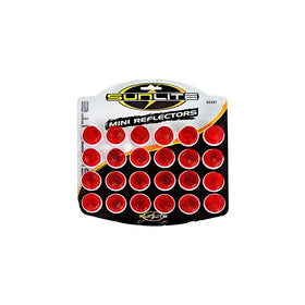 Sunlite Carded 1" Reflectors, Card of 24, All Red