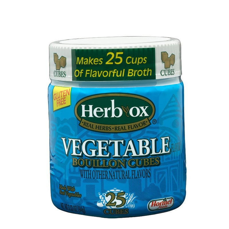 Herb-Ox Vegetable Bouillon Cubes, 25-Cubes (Pack of 12)