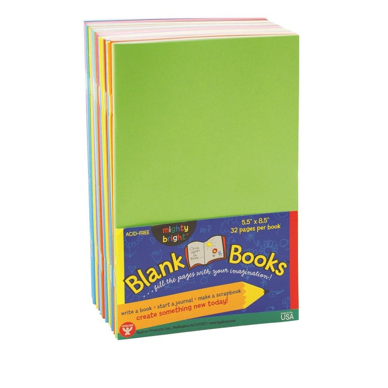 Hygloss 20 Books Colorful Blank 5.5 x 8.5-Inch, 32 Pages Each