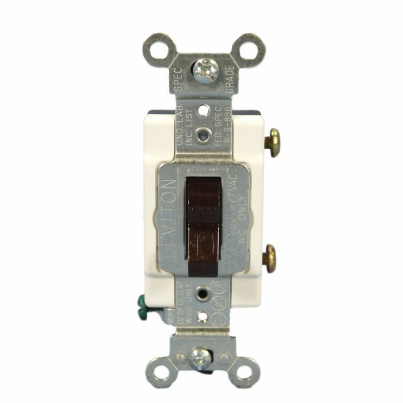 Leviton Mfg S00-CS120-2S Brown Commercial Grade AC Quiet Switches Toggle