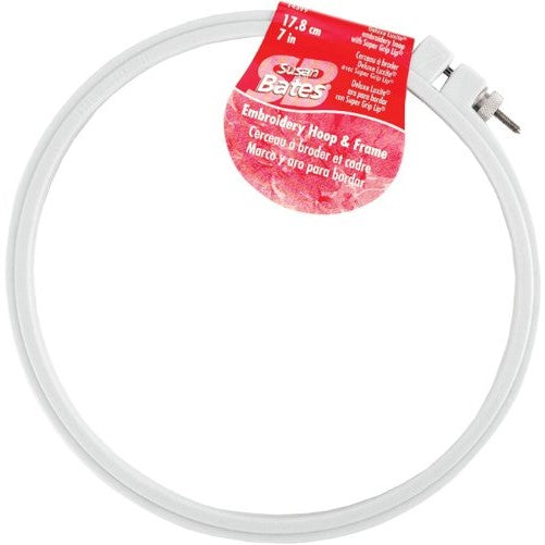 Susan Bates Plastic Deluxe Super Grip Embroidery Hoop, 7-Inch